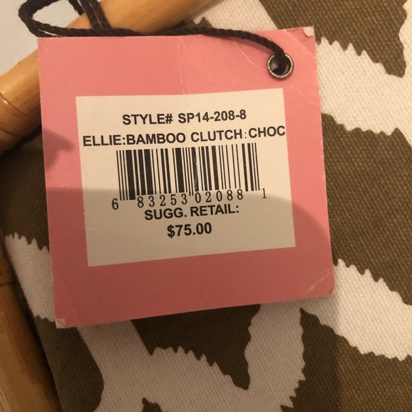 NWT Donna Dixon Brown Tropical Clutch - Picture 4 of 6